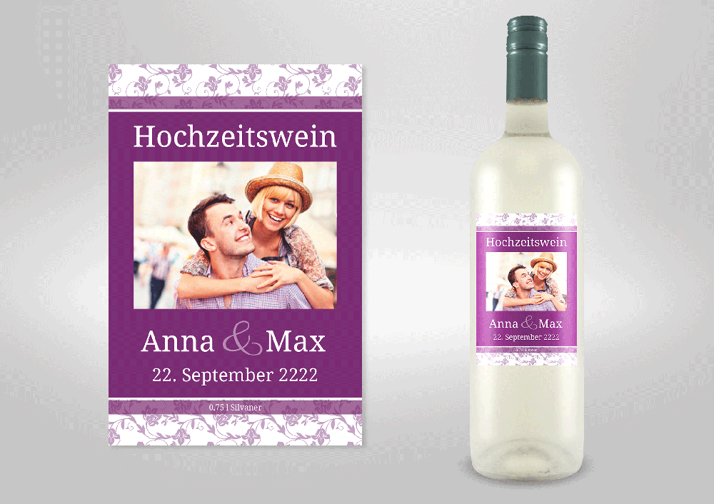 Weinetiketten Eckig Zusatzprodukte Hochzeit Co